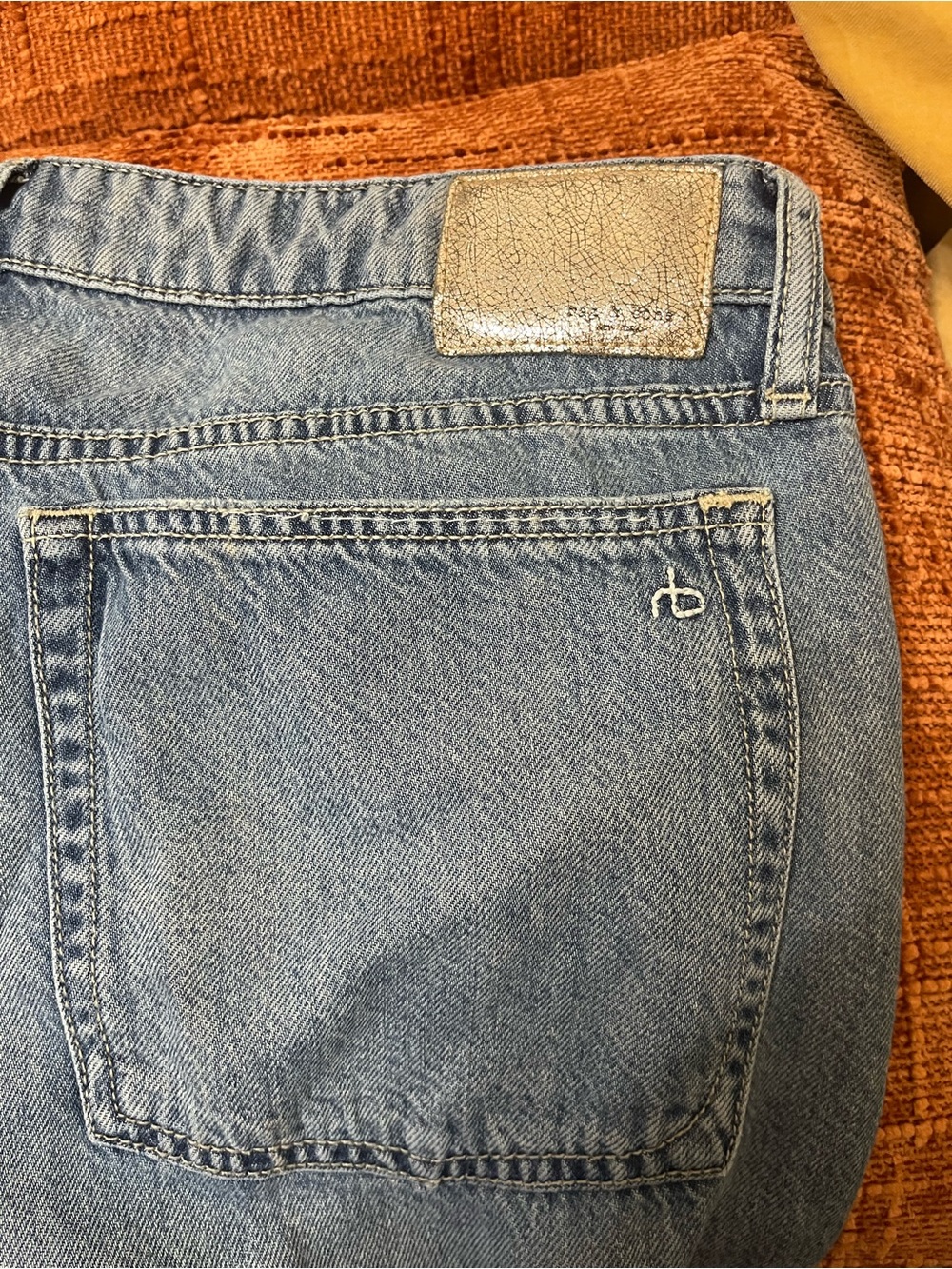 rag & bone Light Blue Denim Relaxed Jeans